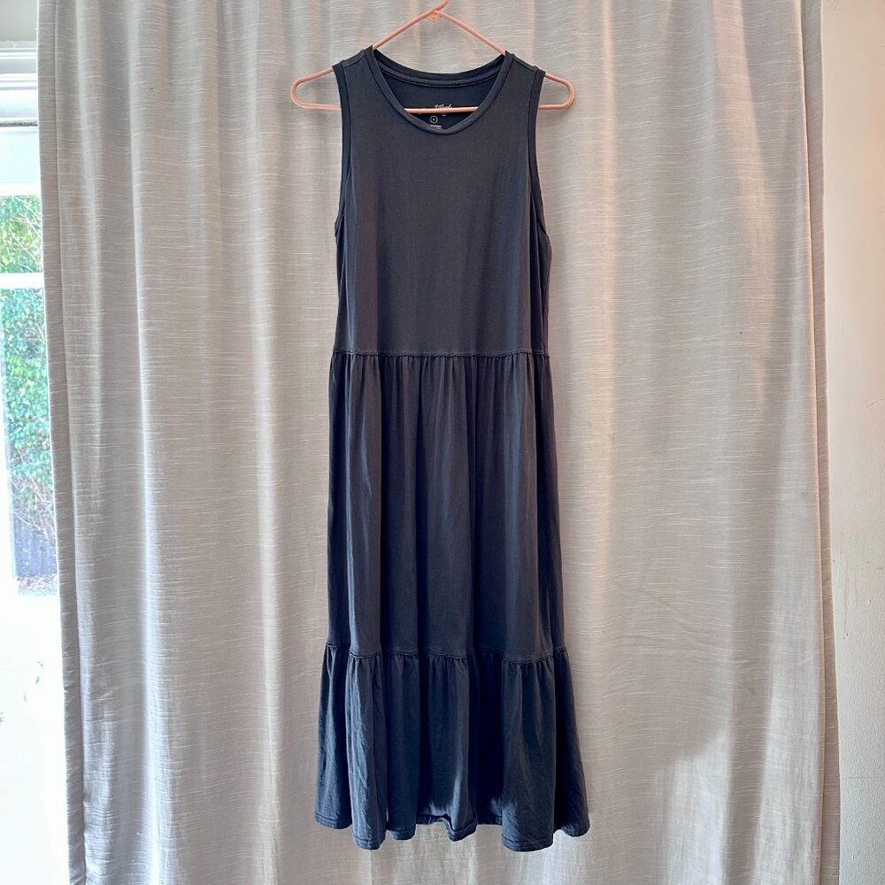 Universal Thread Gray/Blue Midi Sleeveless Dress, Size Small